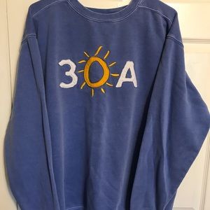 30A Comfort Colors blue sweatshirt- size L